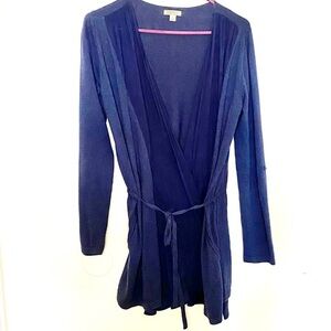 - Lucky brand cardigan long BOHO classy blue knit M
